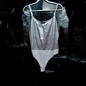 Aqua Metallic Silver & White Tag